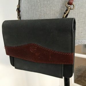 New Vintage Black Leather Timberland Handbag